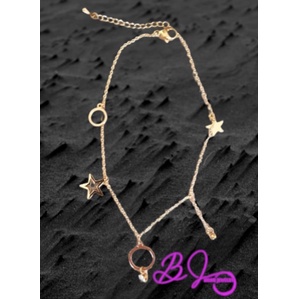 GELANG KAKI MODEL RING  BINTANG/ GELANG TITANIUM/ AKSESORIS WANITA KOREA