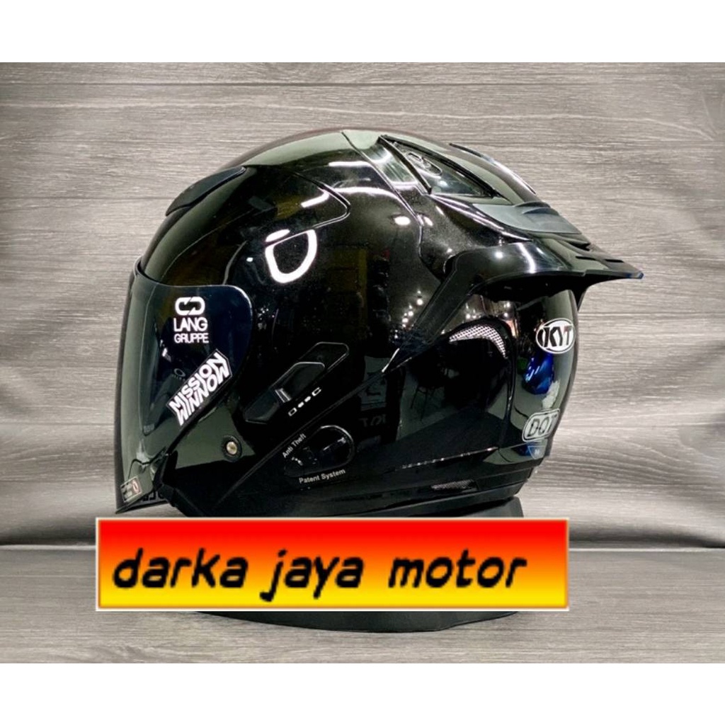 KYT GALAXY FLAT R POLOS HELM KYT HALF FACE KYT GALAXY FLAT R SLIDE  GRAPIC  PAKET GANTENG \SPOILER 2D\VISOR OPEN VENOM-2