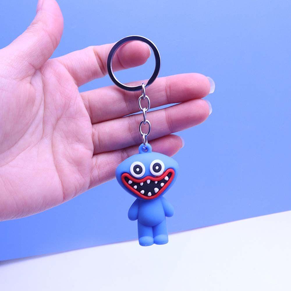 【 ELEGANT 】 Wuggy Gantungan Kunci Huggy Halloween Animasi Peripheral Anime Mainan Action Figure Wuggy Key Ring