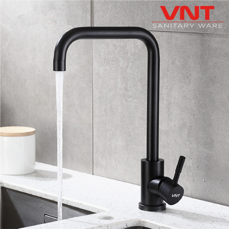 Kran Dapur Stainless Hot &amp; Cold Black Kitchen Faucet Keran Hitam Doff