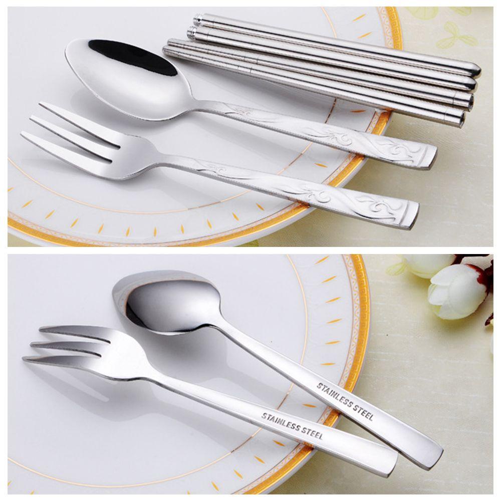 TOP Cutlery Set Portable Dengan Kotak Penyimpanan Kitchenware Kit Alat Makan Lipat