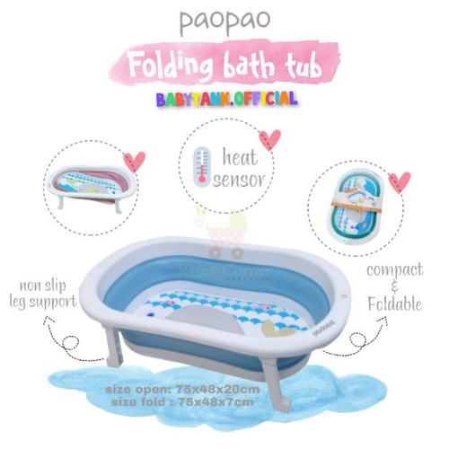 Paopao Folding Bath (Heat Sensor) - Bak Mandi Bayi Lipat