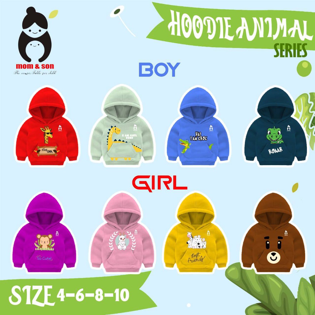 Hoodie Animal Series Mom &amp; Son