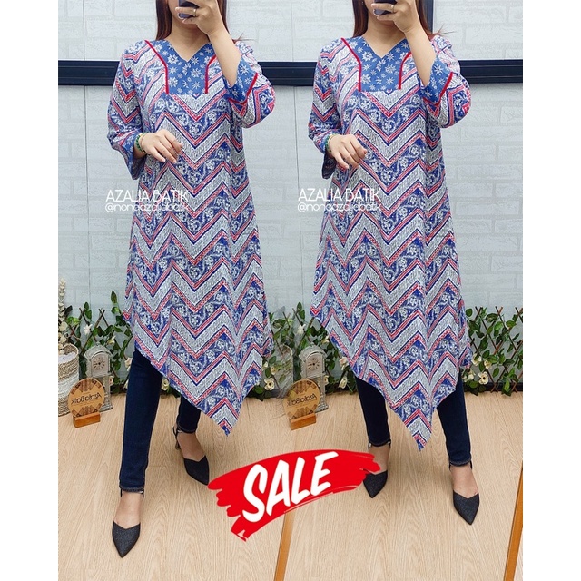 (SALE) Tunik Dress Sarina Cap - NONA AZALIA BATIK