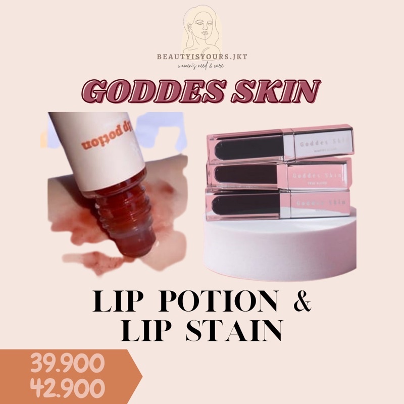 PAKET RESELLER GODDES SKIN - LIP POTION & LIP STAIN