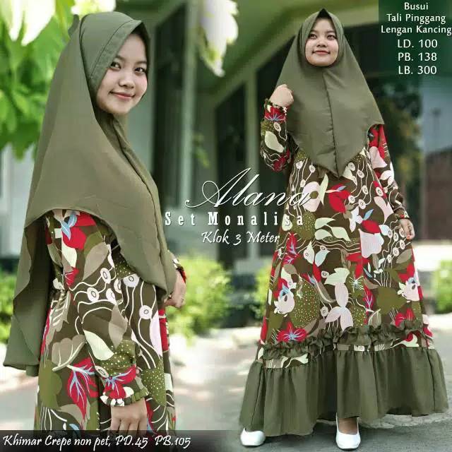 Gamis alana set monalisa