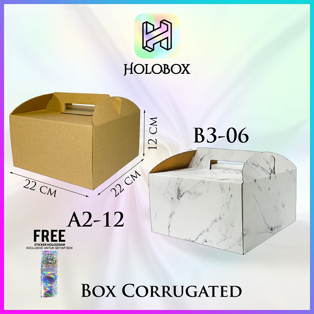 

Gable Box - Kotak Kue - Corrugated Box - Hampers - Souvenir - Duplex -Ivory