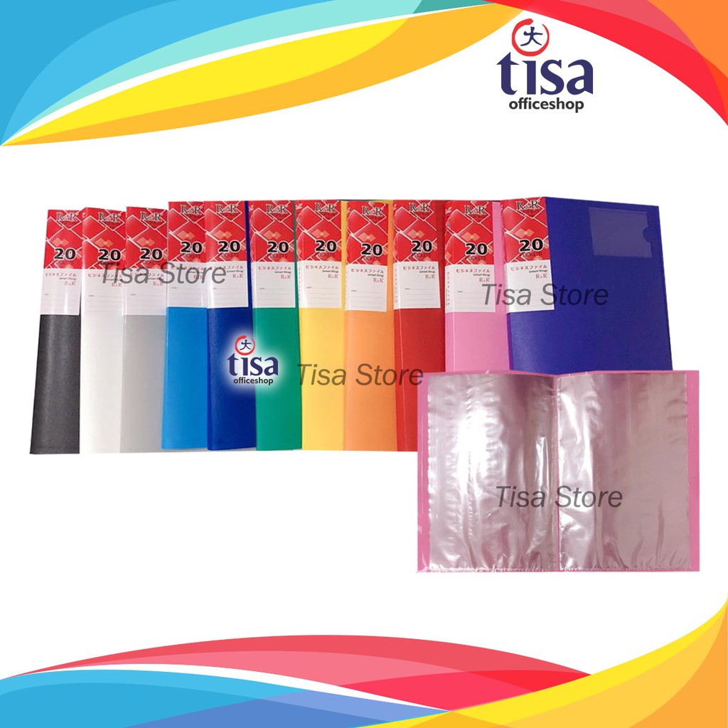 

Clear Holder Document Keeper 20 Pockets Folio R&R