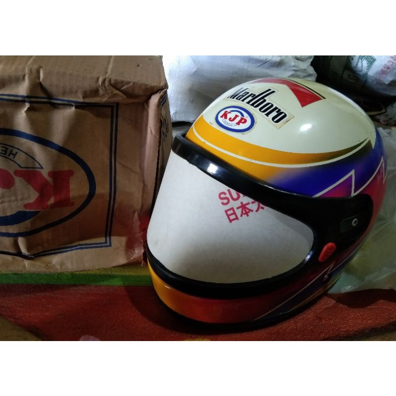 helm helmet lama klasik classic jadul retro old school drag race Thailand Thailook style merk KJP wa