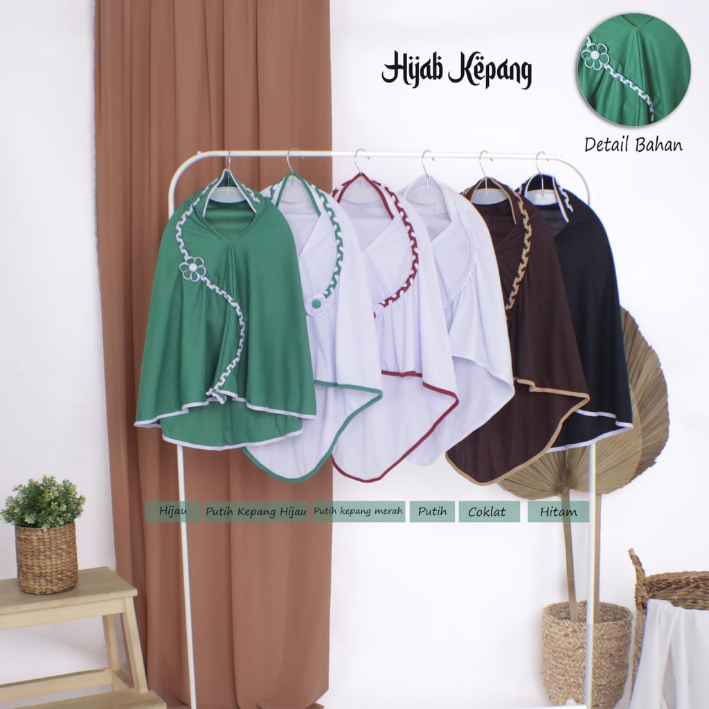 Jilbab Sekolah Anak SD KEPANG BUNGA Kaos PE Usia 6-9 Tahun