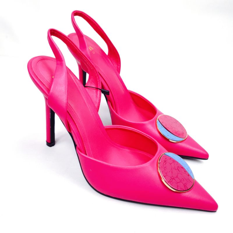 ZR Slingback 9cm Heels with Two Tone Gasper