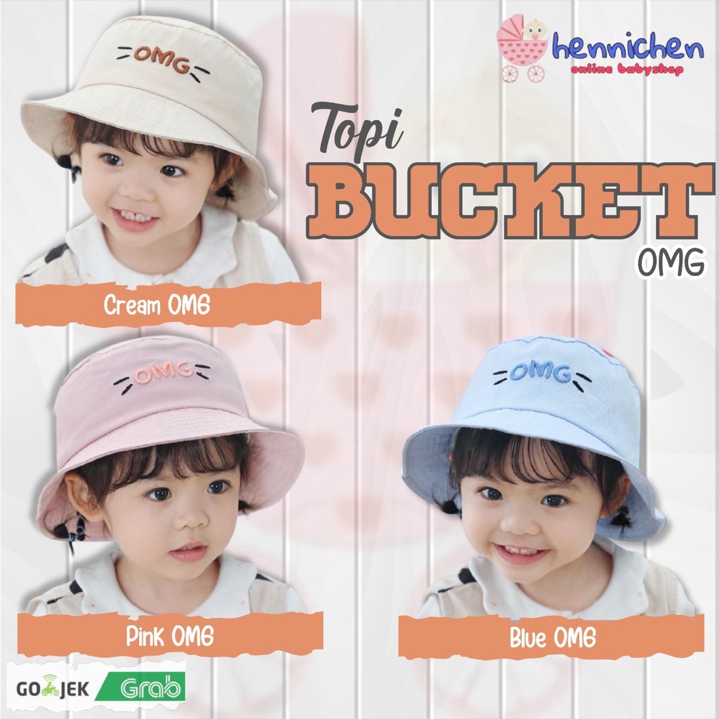 TOPI BUCKET ANAK BUCKET HAT TOPI ANAK TOPI BAYI BORDIR OMG