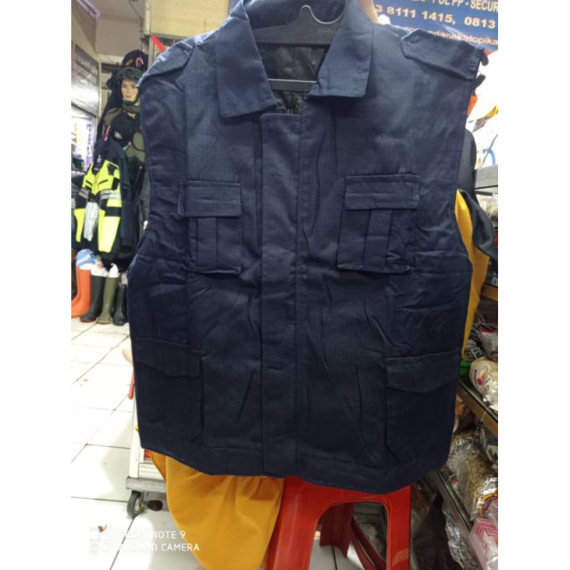 rompi ripstok#biru navy#berkerah