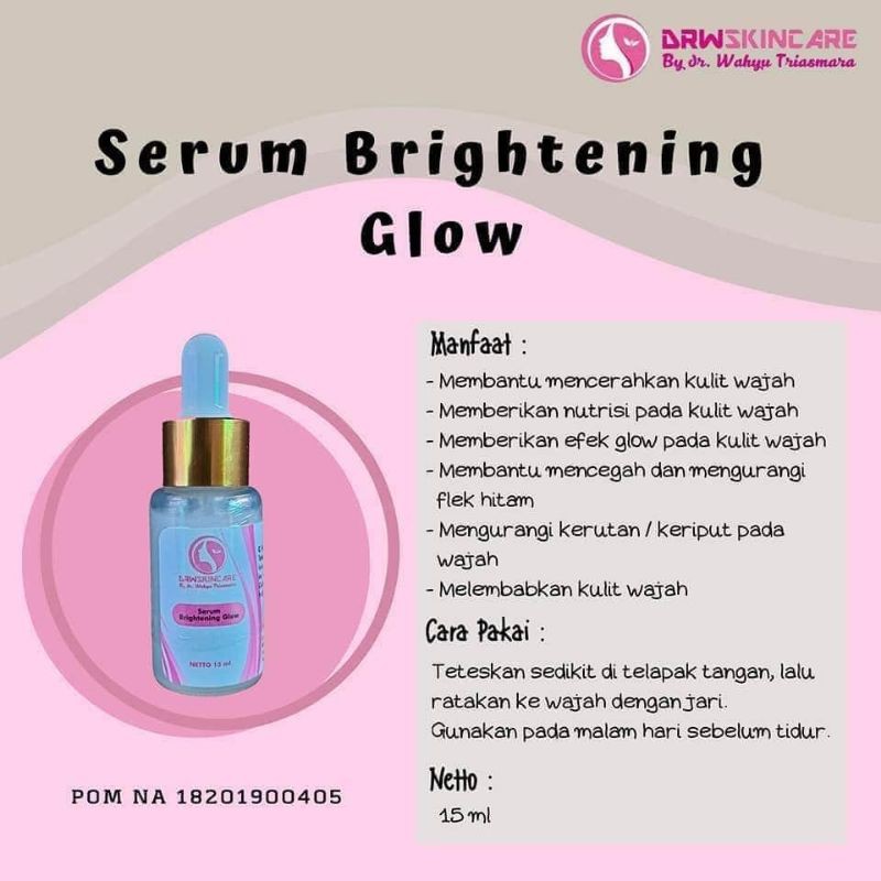 NEW !!! Serum Birghtening GLOW drW skincare