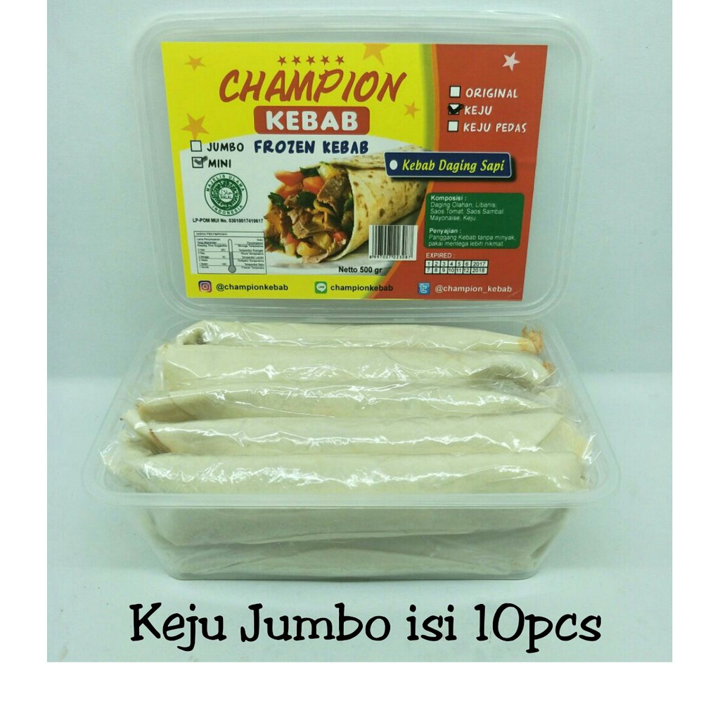 

KEBAB SAPI FROZEN KEJU JUMBO ISI 10 PCS