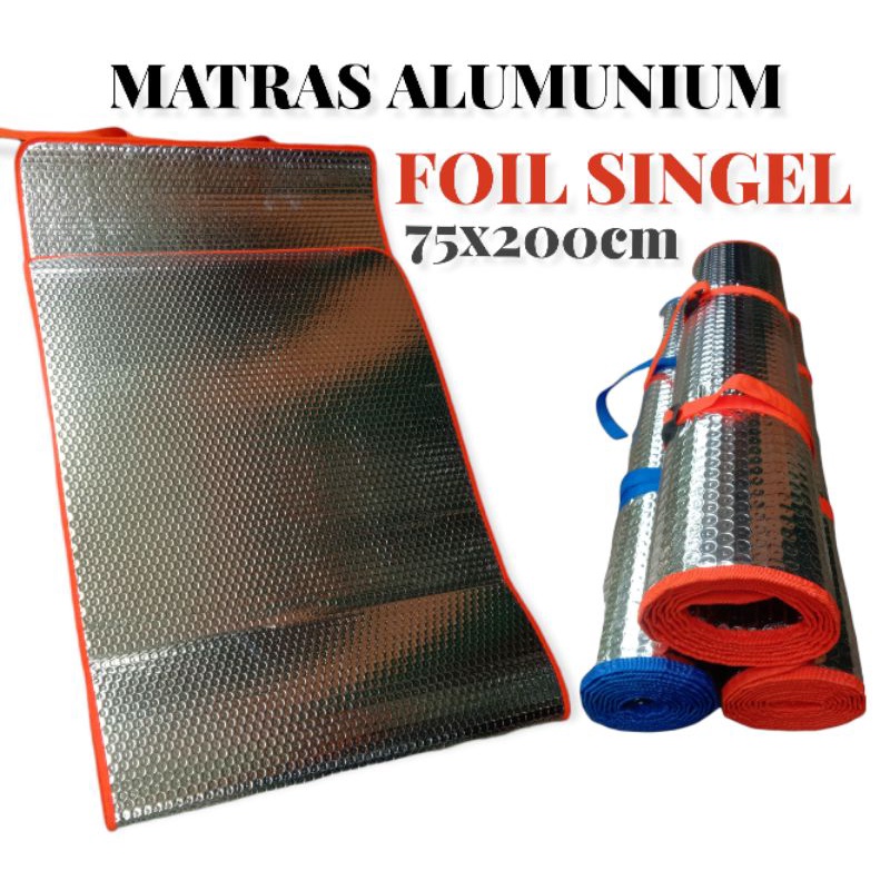 Matras alumunium foil singel / Matras camping alumunium