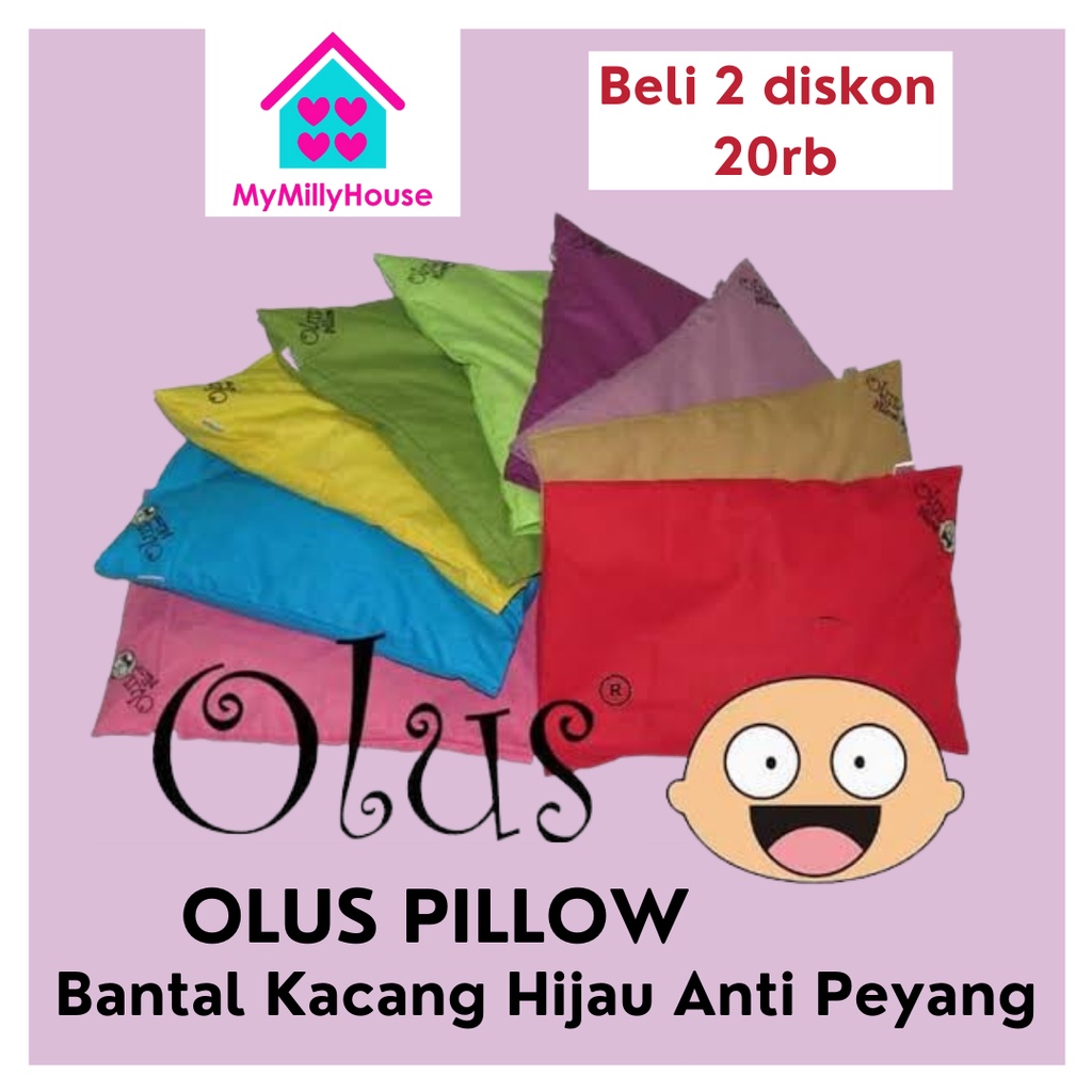 OLUS PILLOW BANTAL BAYI ISI KULIT KACANG HIJAU ANTI PEYANG BANDUNG