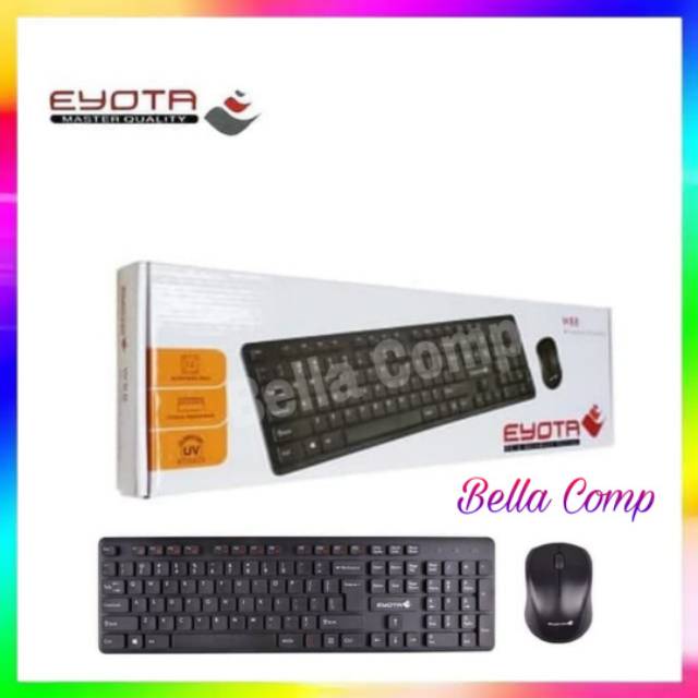 Eyota W88 keybod key board keyboard Wireless Paket Combo Hemat Mouse dan Keyboard Bundle