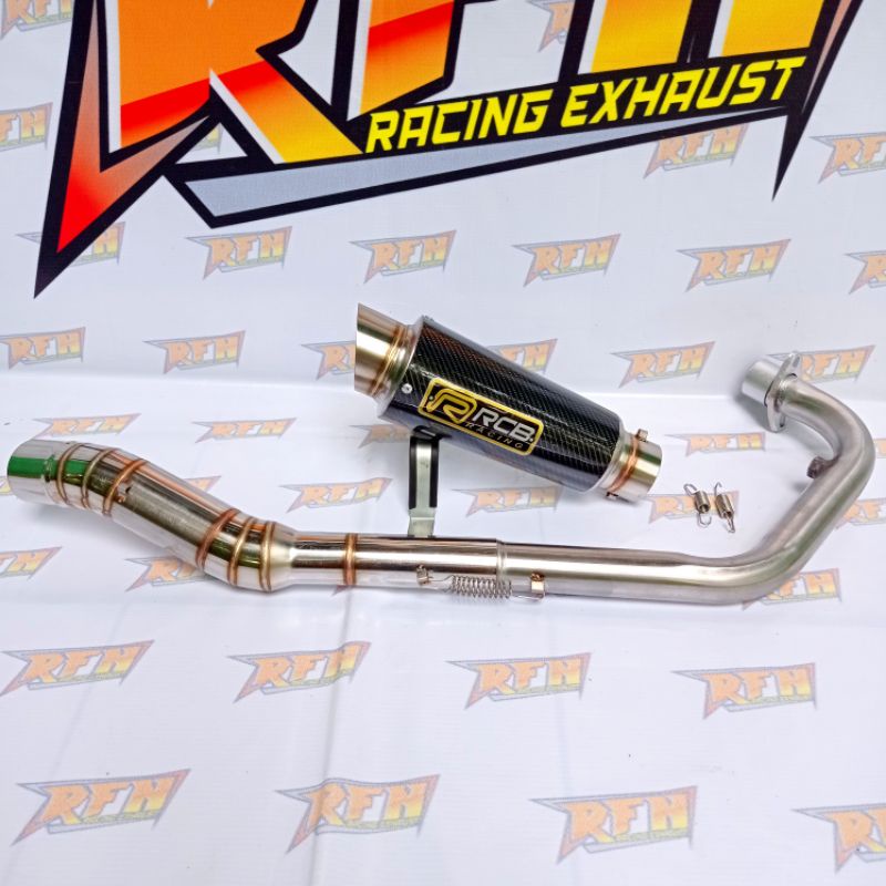 KNALPOT RACING RCB CARBON CBR15PR FACELIFT JUPITER MX 135 KING ALL NEW CB150R CBR150R FACELIFT R15 V