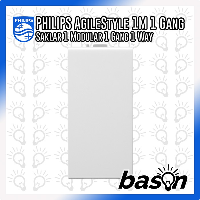 PHILIPS AgileStyle 1 Modular Size 1 Way Switch - Saklar Lampu