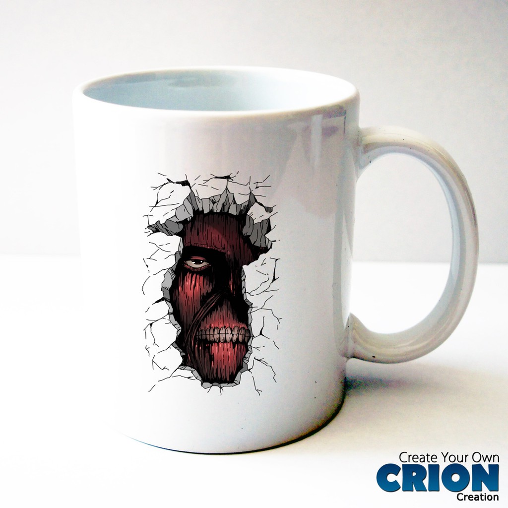 Gelas Mug Attack On Titan - Wall Titan - Hadiah / Kado - By Crion