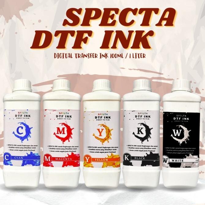 

SPECTAFLEX TINTA DTF DIGITAL TRANSFER FILM 1 LITER 1000ML TINTA CMYKW