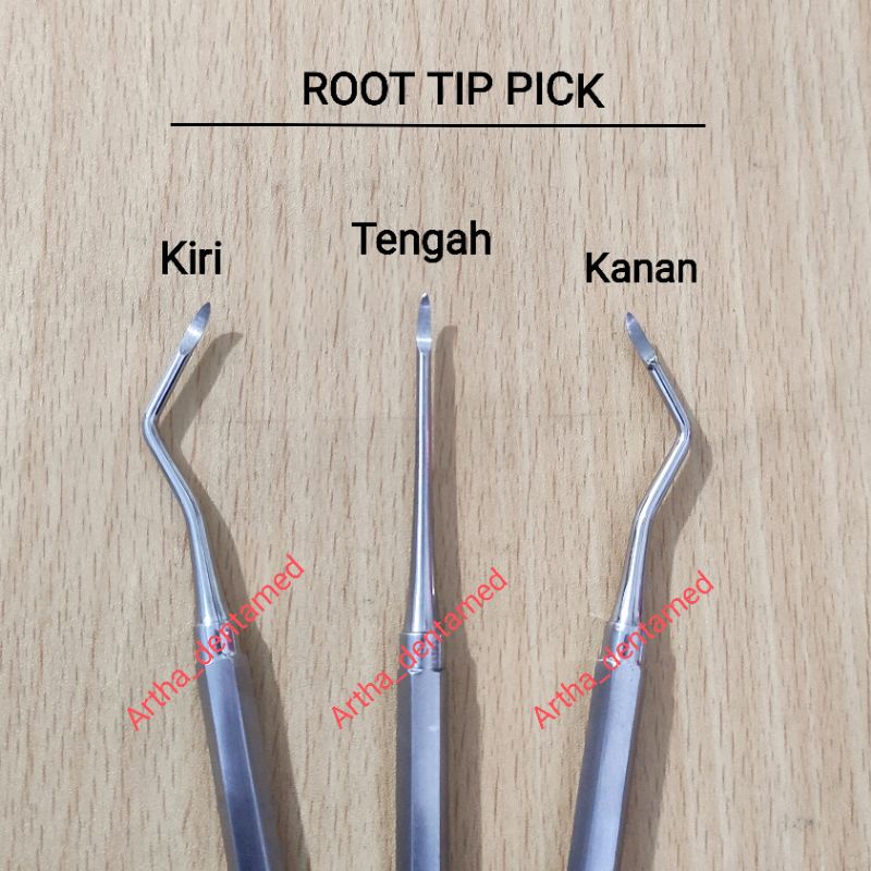 DENTAL ROOT TIP PICK SET 3 Pcs SLIM HANDLE