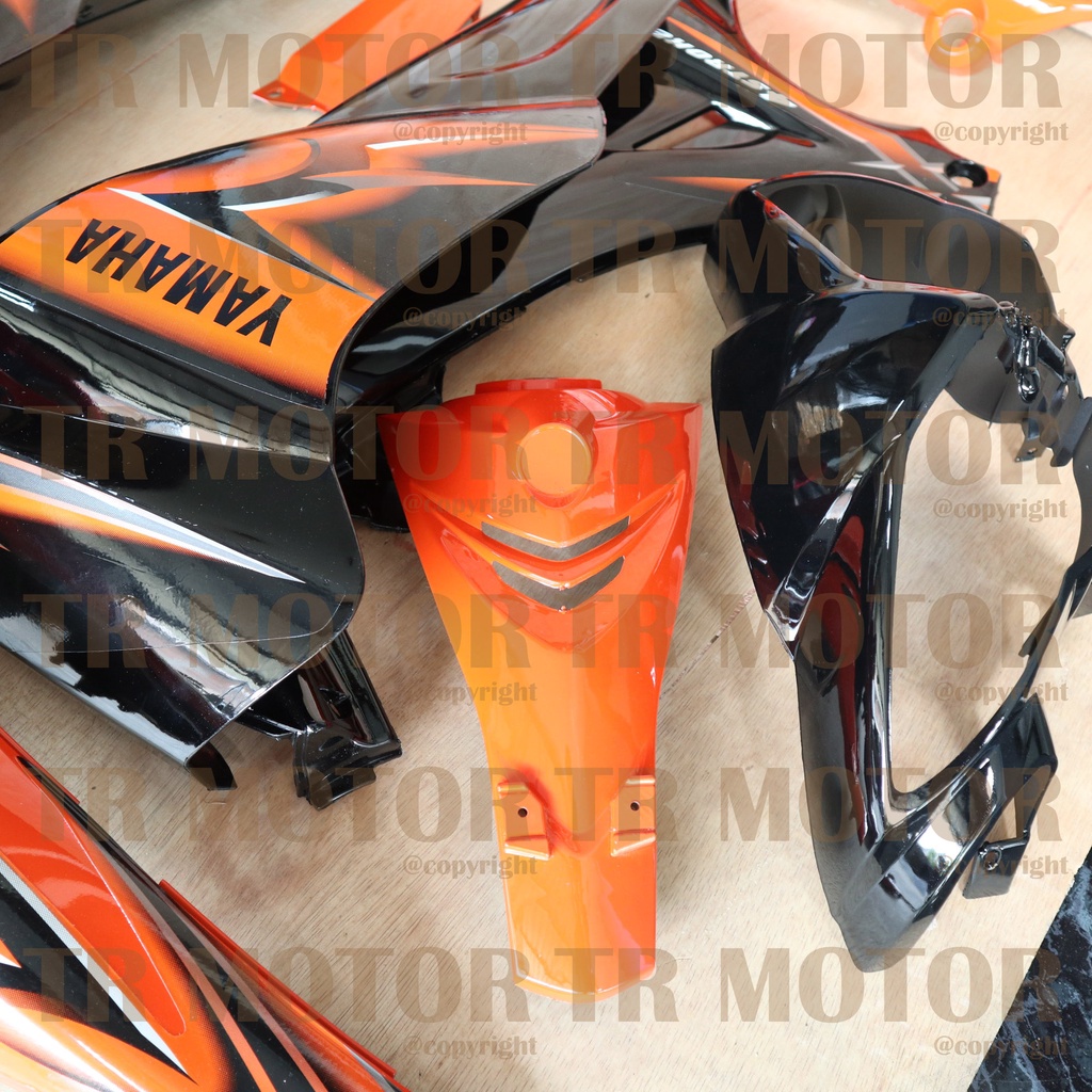 Cover Body Jupiter Z New Burhan 2006 Hitam Orange Full Set Halus Bodi Jupiter Z Burhan Body Jupiter Z New