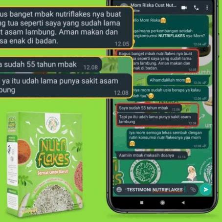 

✨MEN SALE✨ Nutriflakes Sereal Umbi Garut Untuk Asam Lambung Gerd Maag Mag Diet Turunkan Berat Badan Original murah