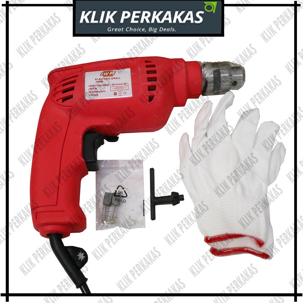 Iwa Mesin Bor Bolak Balik - Electric Drill 10mm Mesin Bor Listrik ORI