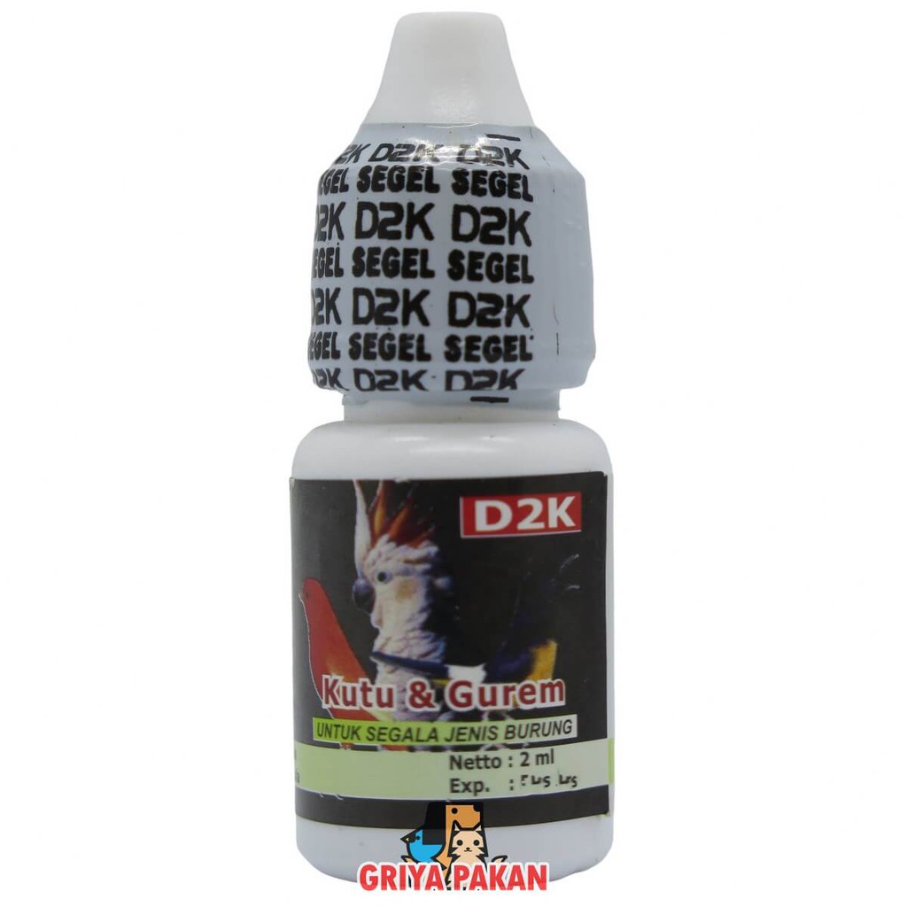 [CUCI GUDANG][PROMO 11.11] D2K Kutu Gurem / obat burung antikutu jamur tungau iritasi kulit