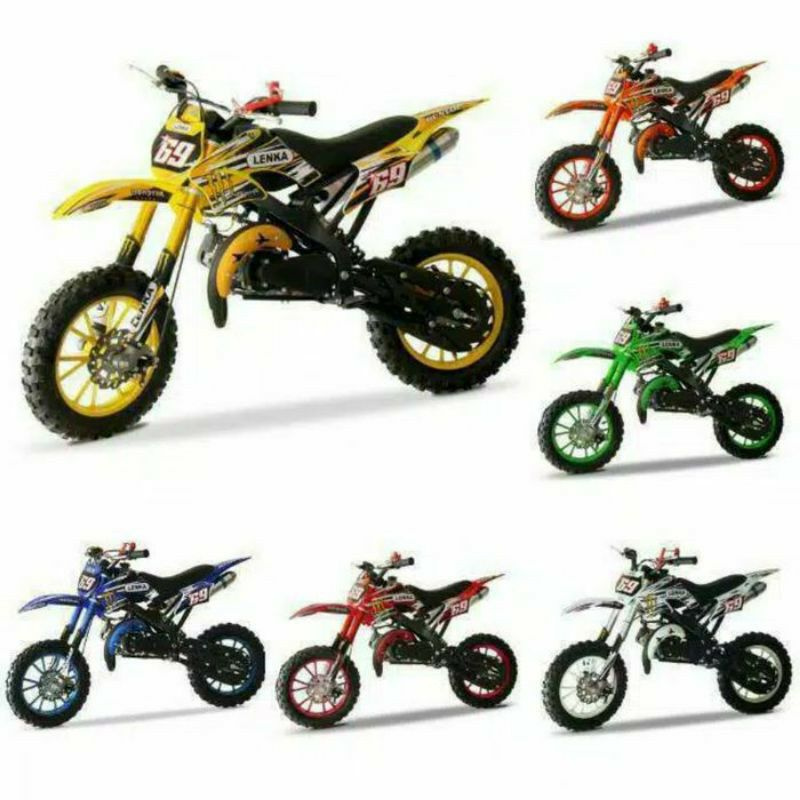 Mainan Sepeda Motor Sport Trail - Motor Cross Rakit Besar - Miniatur Motor Rakit Jumbo Anak Edukasi