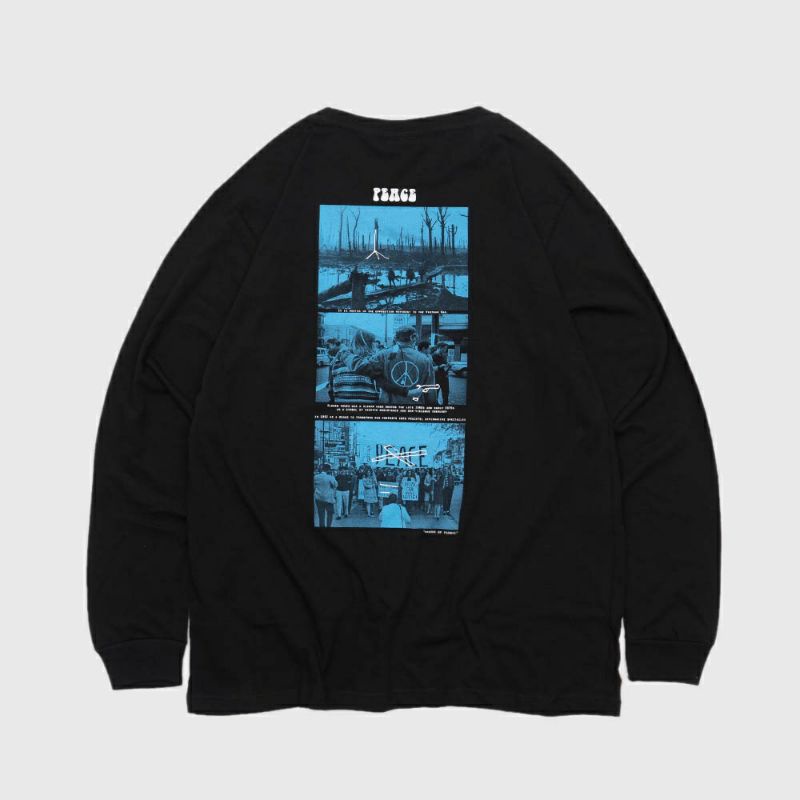 WELLBORN - PEACE LS BLACK TEE