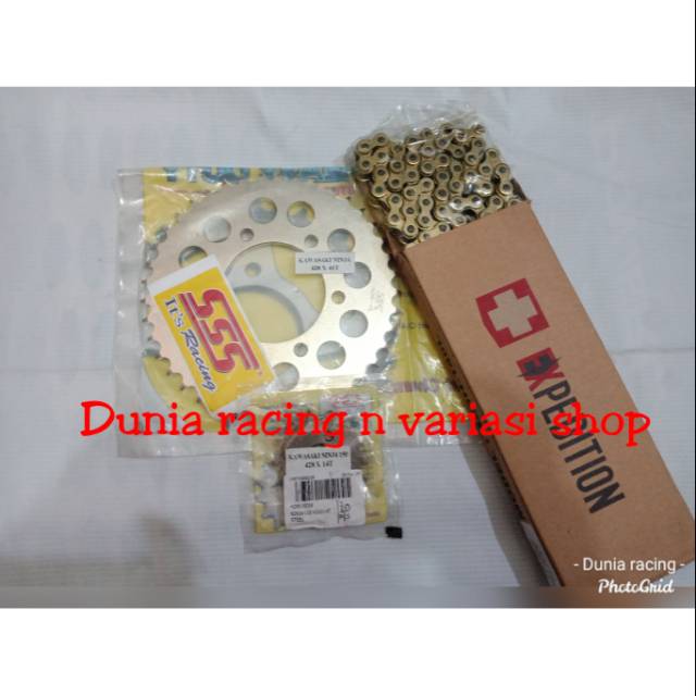 Gear set sss Gir set sss 428 Ninja 150 Ninja R Ninja RR Ninja S Rante 428H EXPEDITION Gold