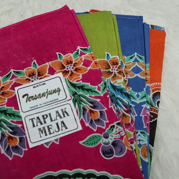 KAIN BATIK TAPLAK TERSANJUNG HALUS TAPLAK MEJA TAMU, MEJA SEKOLAH, MEJA MAKAN, MEJA TERAS KATUN UKUR
