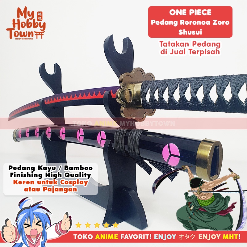 Replika Pedang Bambu One Piece Roronoa Zoro Shusui Cosplay Property Anime