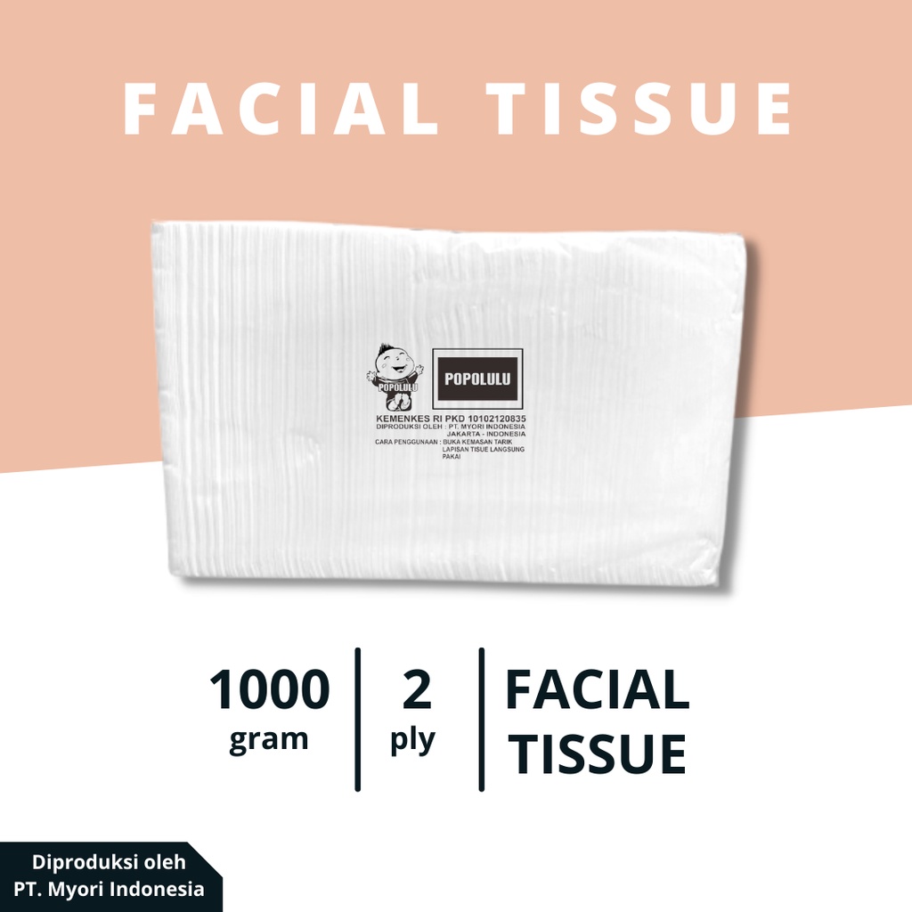 Tissue 1kg / 1000gr POPOLULU Facial Tissue