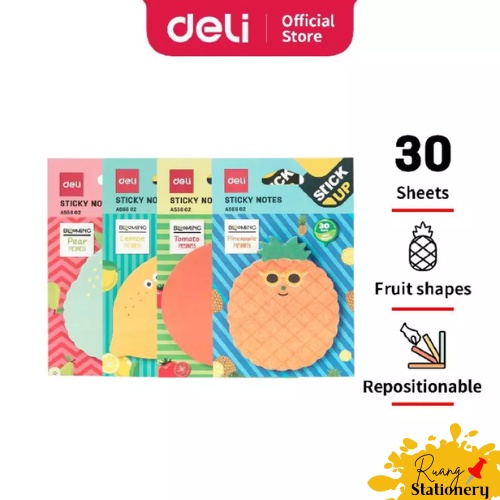 

DELI Sticky Notes Memo Motif Buah Warna Warni A55602