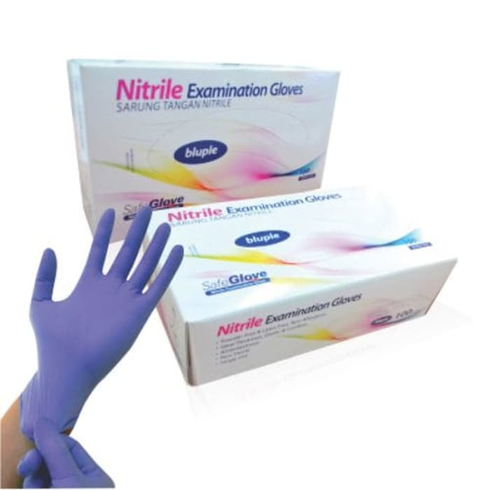 New Sarung Tangan Nitrile Blue SGN OneMed box isi 100pcs