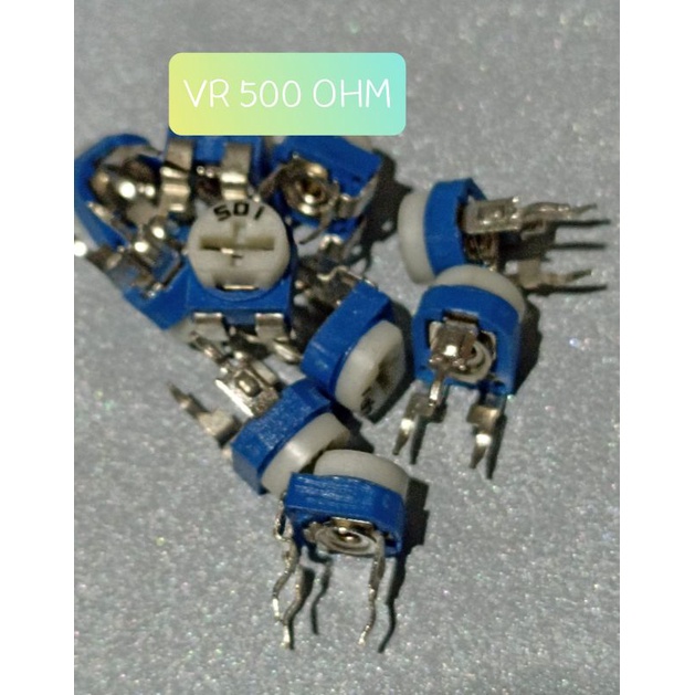 Trimpot 500 OHM ( 501 ) Trimpot Trimmer 500 OHM 501 Variable Vertical Vr Blue