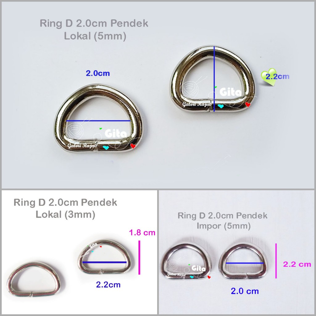 Ring D, Ring Tas D, Ring Dompet, Ring D Tas dan Dompet