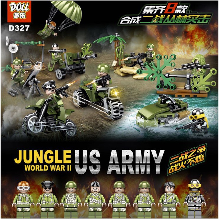Brick Lego DOLL 327 Tentara 8 in 1