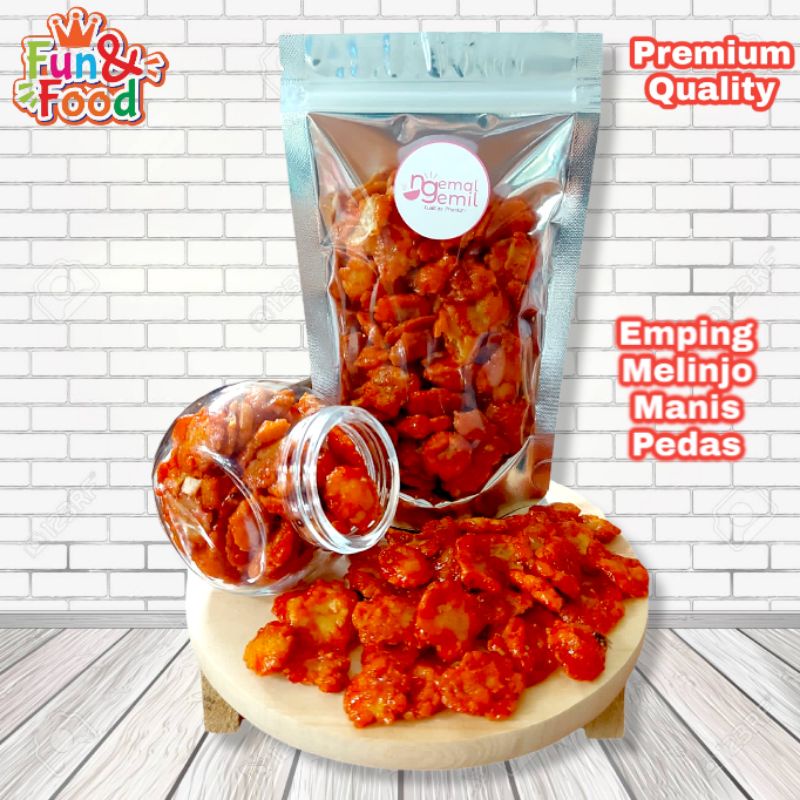 

Snack Jadul Emping Melinjo Balado Manis Pedas Kripik Emping Rasa Balado Kualitas Premium