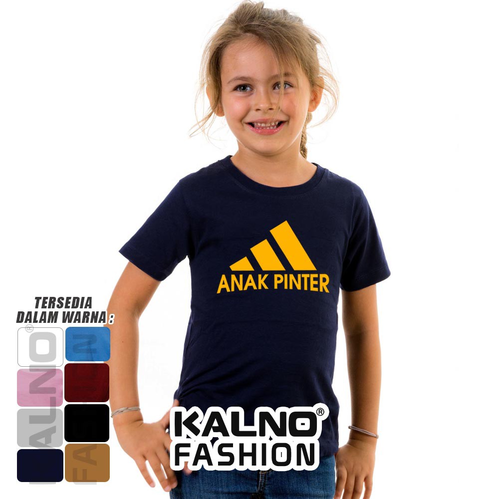Atasan Anak laki laki / perempuan Print anak pinter 173 - baju anak cowok / cewek lengan pendek