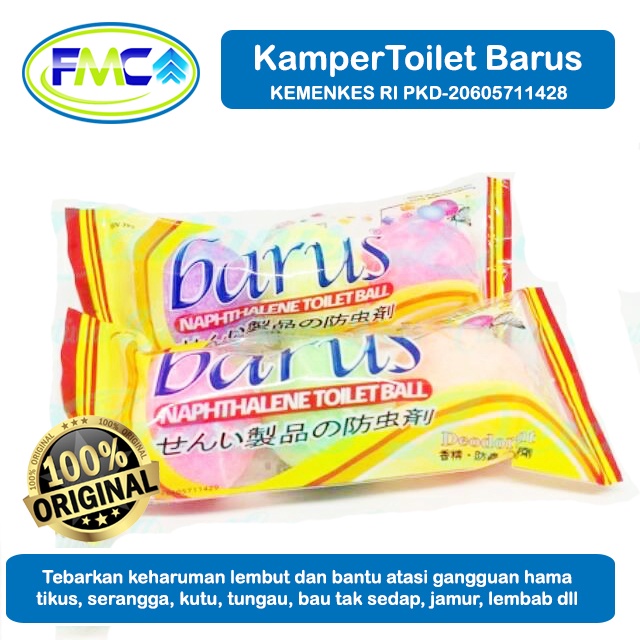 Kamper Toilet Kamar Mandi Kapur Barus Lemari Pakaian Bola Warna Anti Tikus Kecoa Serangga Toillet Ball Original