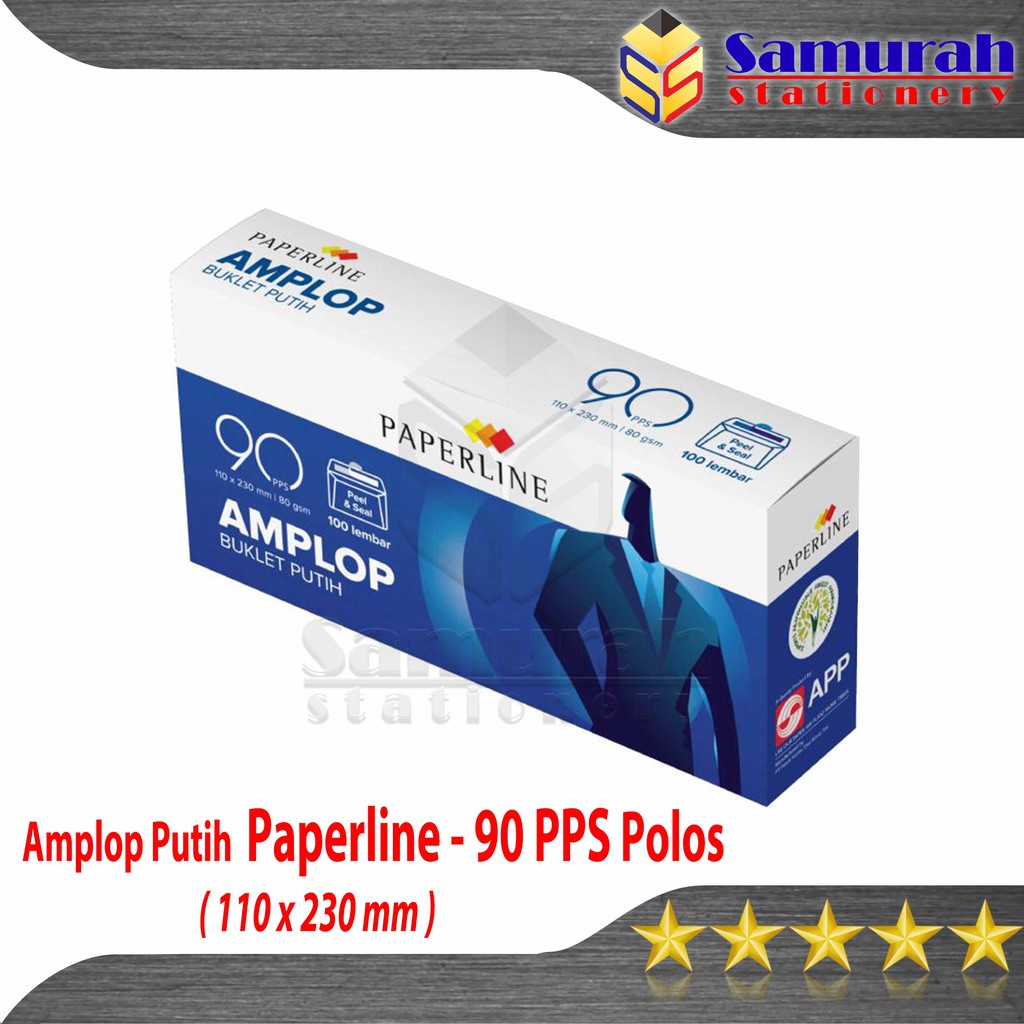 

Amplop Kertas Putih Polos Paperline 90 pps isi 100 ( 110 x 230 mm ) 80 gsm Panjang