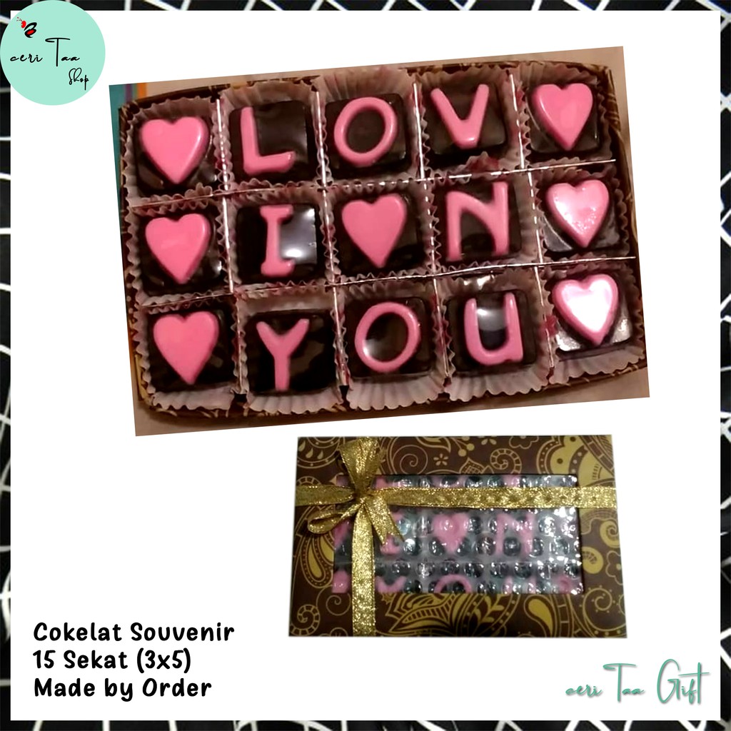 

Cokelat 15 Sekat 3x5 | Cokelat Souvenir | Cokelat Huruf | Cokelat Angka | Cokelat Bingkisan