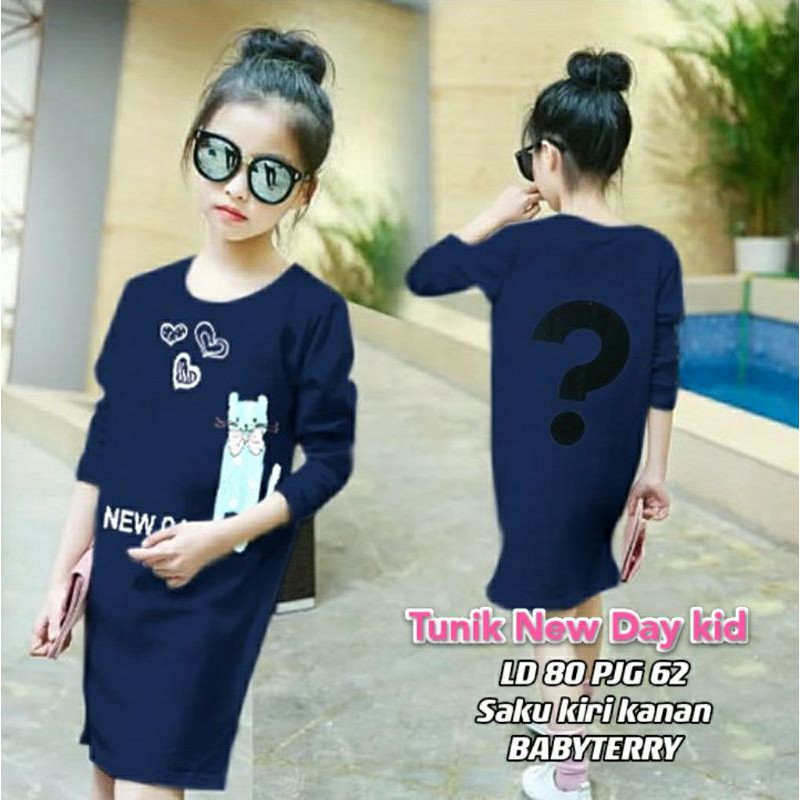 Setelan Baju Tunik Anak perempuan Umur 4 5 6 7 Tahun Pakaian Tunik Anak Cewek Terbaru Premium