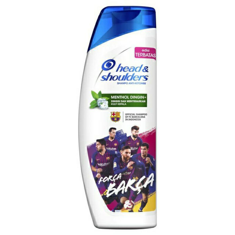 Head & Shoulders Shampoo Menthol Dingin Anti-Ketombe 160 ml (Edisi FCB Barcelona)-1