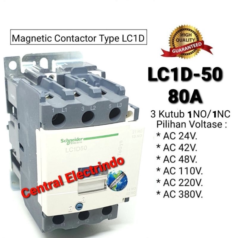 Kontaktor Contactor LC1D-50M7 AC 220V.